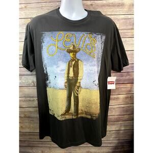 NEW Levi’s Gray T-Shirt Men’s Large Cowboy Graphic Branding